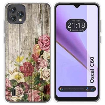 Funda de Silicona para Blackview Oscal C60 con Diseño de Madera 08