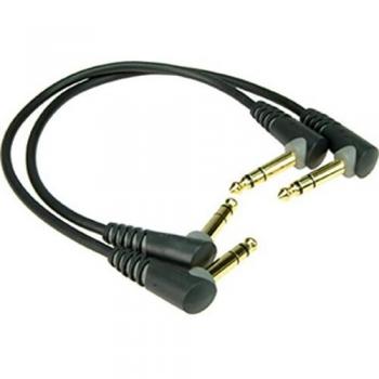 Cable Patch Estéreo Klotz AB-JJA0030, Set de 2 unidades, Longitud 0.3 m, Conector Angulado de 1/4