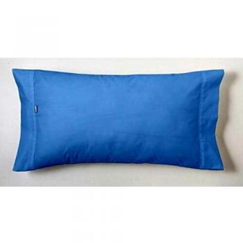 ESTELA - Funda de Almohada Combi Liso Color Azul Celeste - 1 Pieza de 45x155 cm - 50% Algodón-50% Poliéster - 144 Hilos