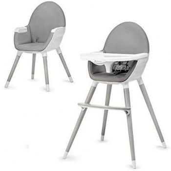 Kinderkraft Fini 2 en 1 Trona para Bebés y Silla Infantil, Gris