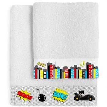 Juego de Toallas de Baño para Niños Bat Pack de 2, 100% Algodón, Calidad Premium