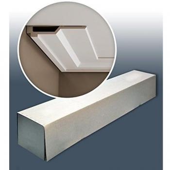 Orac Decor C354 Luxxus Cornices Mouldings - 1 Box, 9 Pieces, 18 m, Primed White Polyurethane Crown Moulding