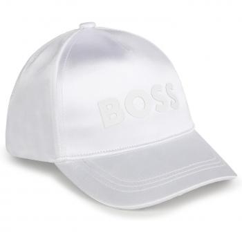Gorra de niña Boss Kidswear color blanco en sintético