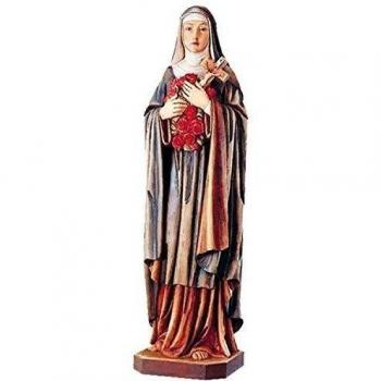 Madera Figura Santa Teresa coloriert - dolfi tallada Gröden 80 cm