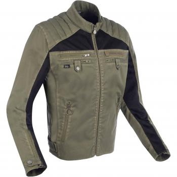 Chaqueta de Moto Segura District Caqui - Textil, Color Verde Marrón, Talla L