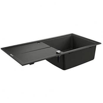 Fregadero de Compuesto Grohe K400 1000x500mm con Escurridor, Granito Gris