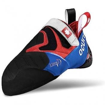 Zapatos de Escalada Ocun Fury - Unisex, Colores Rojo, Azul y Negro, Talla 10