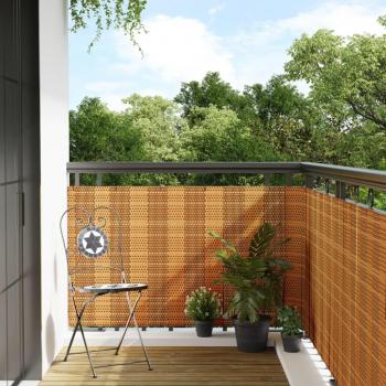 Toldo para balcón de polyrattan marrón claro 1000x100 cm