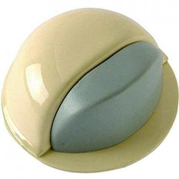 BRINOX Tope Acero para Puertas Adhesivo, Beige, 2.2x4.9x4.9 cm