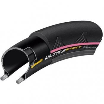 Continental Ultra Sport II - Neumático, Negro / Rosa, 25-622
