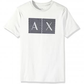 Armani Exchange Short Sleeve White T-Shirt for Men - Size S, Casual Cotton Style