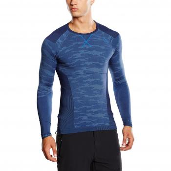 Odlo Evolution Warm Blackcomb - Sudadera para Hombre, Color Azul, Talla S