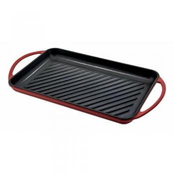 Jata Hogar GR33 Plancha de Asar Grill Hierro Fundido Apta todo tipo de cocinas, Apta para inducción y horno, 33 x 21,5 x 5 cm