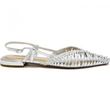 Sandalia plana Corina para mujer M4135 color plata