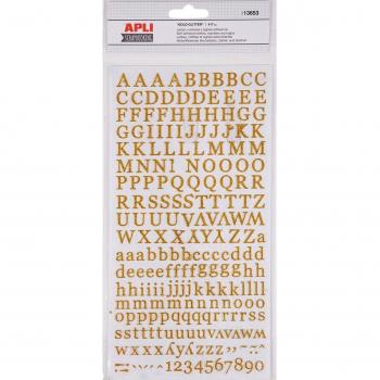 2h Letras Adhesivas Glitter Oro Apli 13653