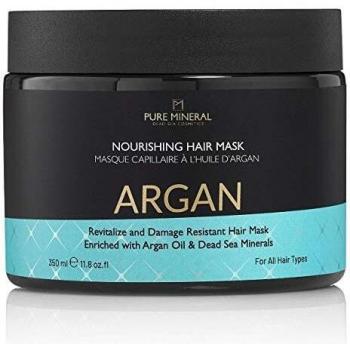 Pure Mineral Mascarilla para el Cabello con Aceite de Argán Enriquecida con Minerales Naturales del Mar Muerto Revitaliza y Resiste al Daño