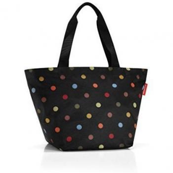 reisenthel shopper M - Bolsa para irte de picnics e irte de compras, con cremallera, base robusta y con un diseño repelente al agua, en puntos