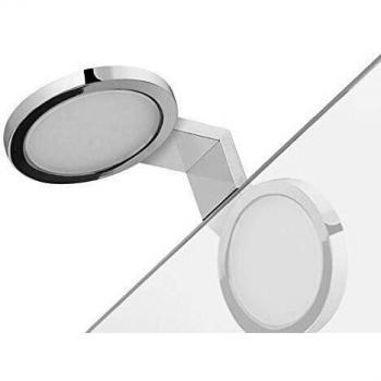 Gedy D0410113000 Lámpara LED con Soporte de Pared, 5 W, 220 V, Cromo
