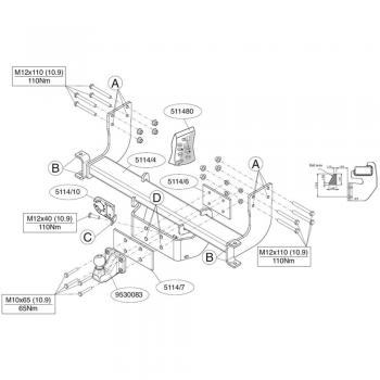 Enganche Desmontable Brink 511400 con bola de remolque