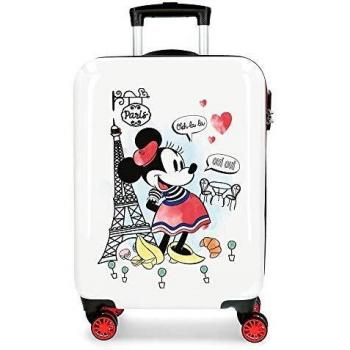 Disney Minnie Around the World Maleta de cabina Rojo 38x55x20 cms Rígida ABS Cierre combinación 34L 2,6Kgs 4 Ruedas dobles Equipaje de Mano