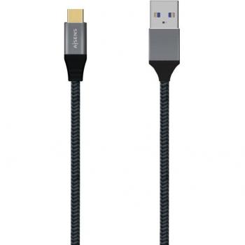 Aisens A107-0633 Cable USB 3.1 Tipo-C a USB Tipo-A Macho, 2m, Gris