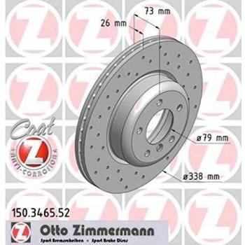 Zimmermann 150,3465.52 Freno de Disco Delantero, Perforado, Sport Coat Z