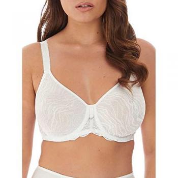 Fantasie Women's Impression Moulded Bra - White, Nylon, Size 32D, Underwire with J-Hook