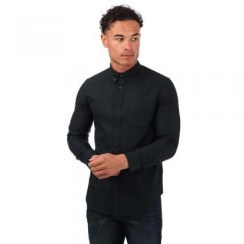 Camisa de Manga Larga Oxford para Hombre Ben Sherman en Algodón Negro Talla Pequeña - Marino Oscuro