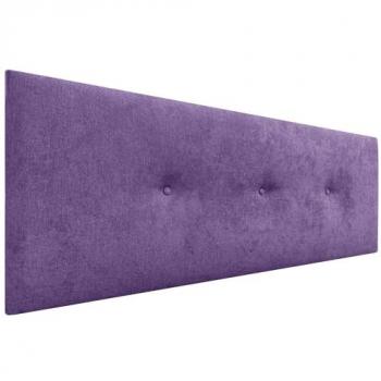 Cabecero Acolchado de Polipiel o Tela Acualine Liso con Botones, 145x50cm, para Camas 120/135/140, Color Lila, Diseño Moderno y Lujo