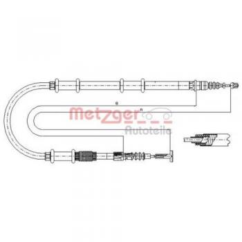 Metzger 491.21 Cable de accionamiento, freno de estacionamiento