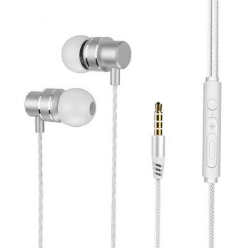 Auriculares In-Ear con Micrófono Netway Blanco-Plata