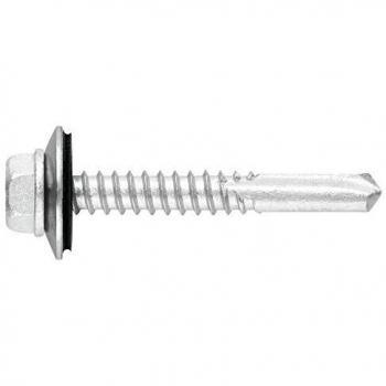 Index BAUTO165510 - Tornillo viga punta broca n 5 cabeza hexagonal arandela P-16 inoxidable bimetal A2 5,5 x 100 p-16