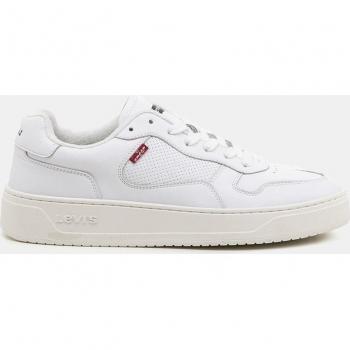 Levi's Glide Low Top Men's Sneakers - White Faux Leather with Ortholite™ Recycled Insole