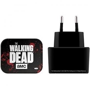 Official AMC The Walking Dead Stacked Logo Various Art Black EU Charger & Micro-USB Cable for Huawei Stream S 302HW