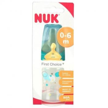 Biberón Nuk First Choice+ Latex Talla 1M Control de Temperatura 0-6 meses 150ml
