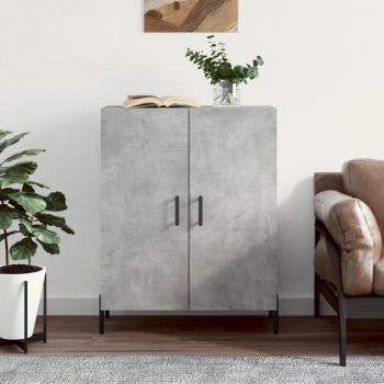 Armario de hormigón gris 69,5x34x90 cm de madera multicapa