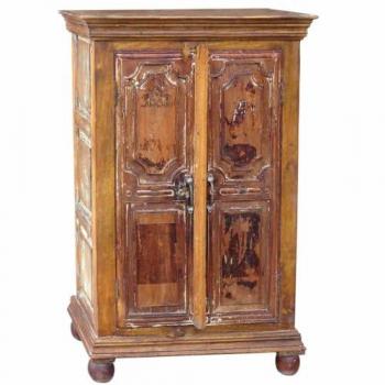 Armario Compacto de Madera Artesanal Marrón 81x45x125 cm