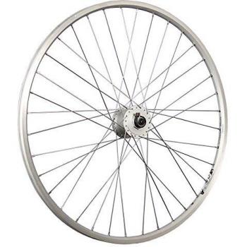 Rueda delantera de bicicleta 28 pulgadas ZAC19 con dinamo de buje DH-C3000 plateada