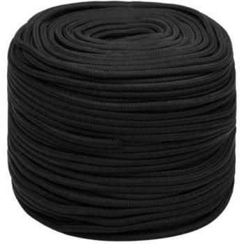 Cuerda de barco polipropileno negro intenso 10 mm 100 m
