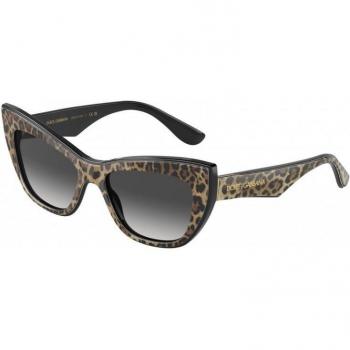 Dolce & Gabbana DG4417 31638G Women's Cat Eye Sunglasses Black/Brown Size 54