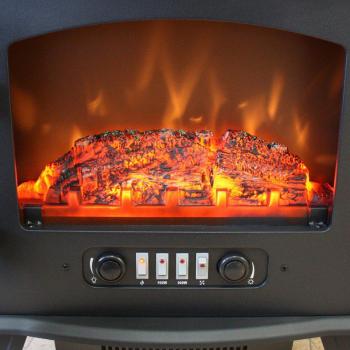 Chimenea eléctrica ECO-DE 1800W con efecto de fuego real y termostato regulable