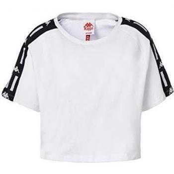 Kappa Women's Short Sleeve T-Shirt, White, Size M