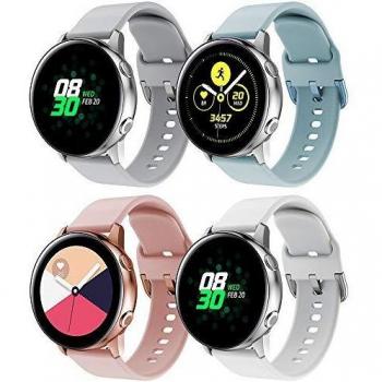 Supore Correa Galaxy Watch Active 40mm, Correas de Silicona de 20 mm con Liberación Rápida para Active 2 / Gear S2 Classic/Gear Sport/Huawei Watch 2 / Vivoactive 3