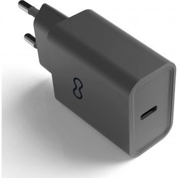 Cargador de Pared Groovy 1 USB-C Carga Rápida 20W Color Gris Oscuro