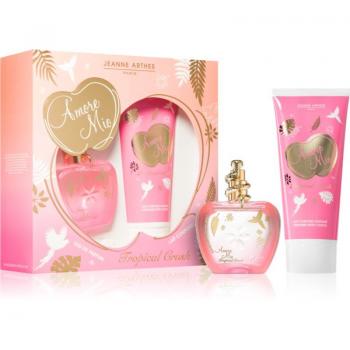 Jeanne Arthes Amore Mio Tropical Crush Gift Set for Women - Includes Eau de Parfum (100ml), Body Lotion (200ml), and Shower Gel (200ml) in a tropical-themed packaging