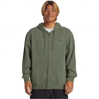 Sudadera con capucha Quiksilver Salt Water para hombre, color verde caqui, talla L