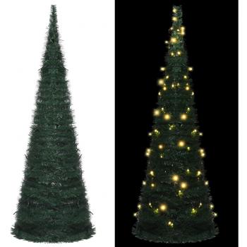 vidaXL Pop-up String Artificial Pre-lit Christmas Tree Green 180 cm