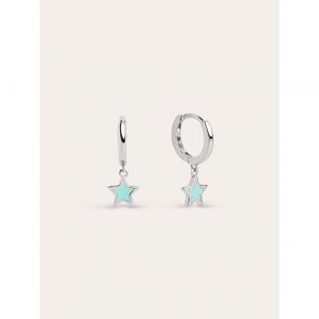 Pendientes Singularu Aro Star Sky Enamel