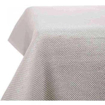 Deconovo Mantel Mesa Rectangular para Comedor Cocina o Salón Efecto Lino 132 x 229 cm Blanco