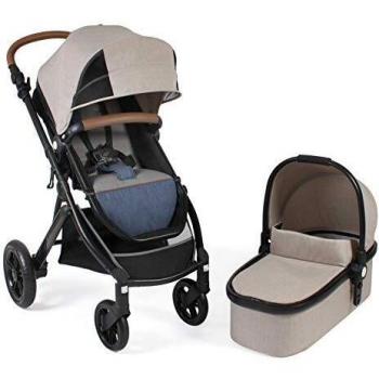 CHIC 4 BABY 177 17 Torre - Cochecito combi con capazo, asiento deportivo y adaptador Maxi-Cosi, color beige